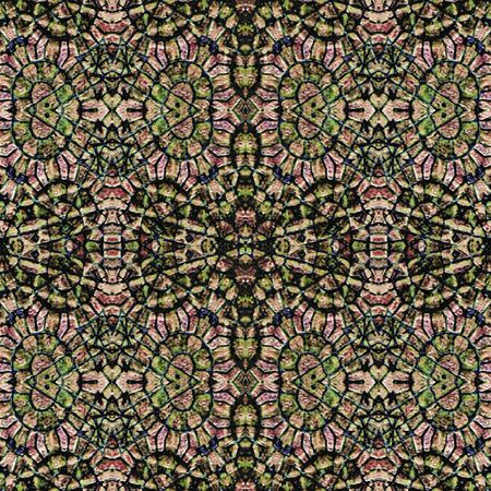Digital art technique geometric abstract grunge seamless pattern in mixed tones.