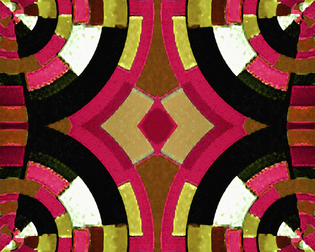Digital style abstract geometric seamless modern artwork background in vivid and saturated multicolored tones.の写真素材