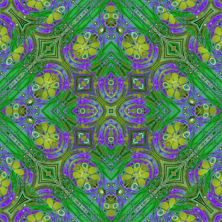 Digital art techinque modern baroque abstract decorative seamless pattern design in vivid mixed colors.の写真素材