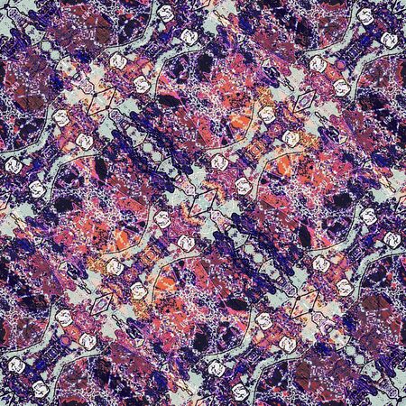 Digital art techinque modern abstract decorative geometric seamless pattern design in mixed tones.の写真素材