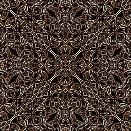 Luxury decorative modern futuristic ornament abstract pattern in dark brown and black tones.の写真素材