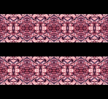 Digital art techinque modern ornate striped floral decorative seamless pattern design in warm and black tones.の写真素材