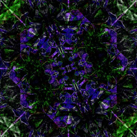 Digital art techinque modern collage decorative geometric seamless pattern mosaic design in mixed tones.の写真素材