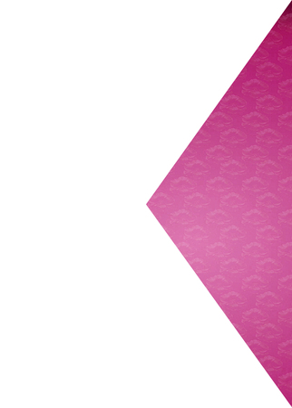 White background with elegatn pink floral patterned design borders