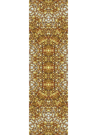 White background with decorated oragnic borders in golden tones.