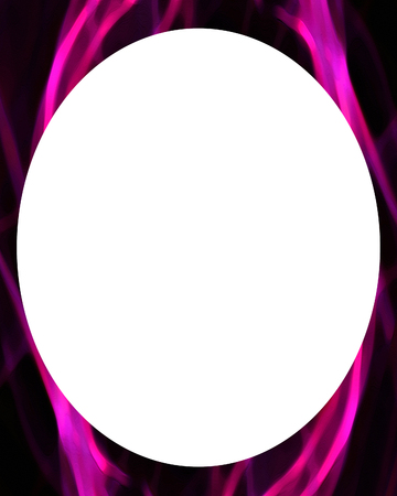 White circle frame background with decorated round design pattern bordersの写真素材