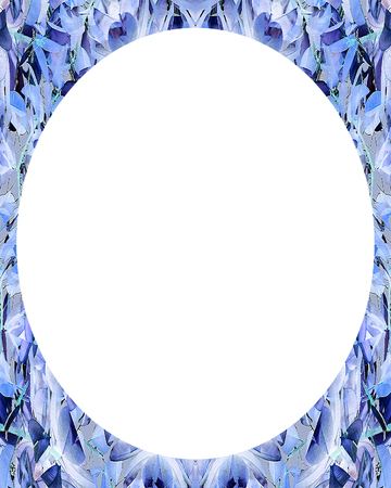 White circle frame background with decorated round design pattern bordersの写真素材