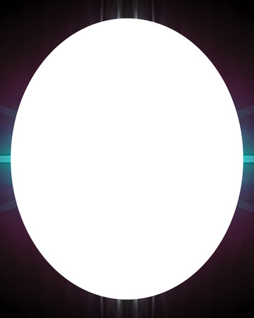 White circle frame background with decorated round design pattern bordersの写真素材