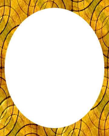 White circle frame background with decorated design bordersの写真素材