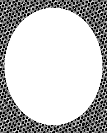 White circle frame background with decorated design bordersの写真素材
