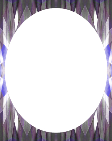 White circle frame background with decorated design bordersの写真素材