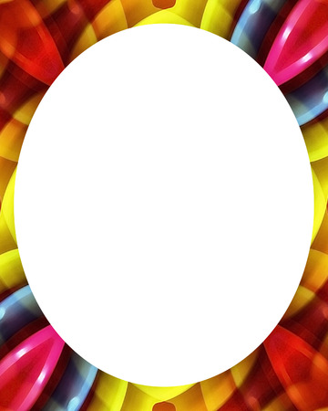 White circle frame background with decorated design bordersの写真素材