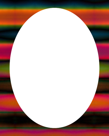 White circle frame background with decorated stripes design bordersの写真素材