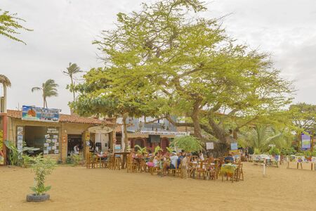 JERICOACOARA, BRAZIL, DECEMBER - 2015 - People at restaurant in Jericoacoara, Brazilのeditorial素材