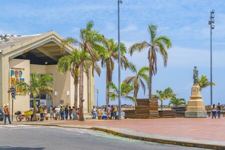 RECIFE, BRAZIL, JANUARY - 2016 - Marco Zero square, a traditional touristic landmark zone in Recife, Brazilのeditorial素材