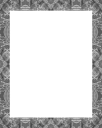 White frame background with decorated design borders.の写真素材