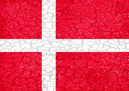 Denmark national flag in grunge style designの写真素材
