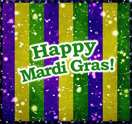Mardi gras motif striped background design in vivid blue, green and yellow colorsの写真素材