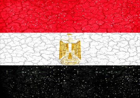 Egypt national flag in grunge style designの写真素材