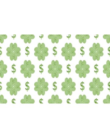 Conversational styel stationery background with dollar symbol motif bordersの写真素材