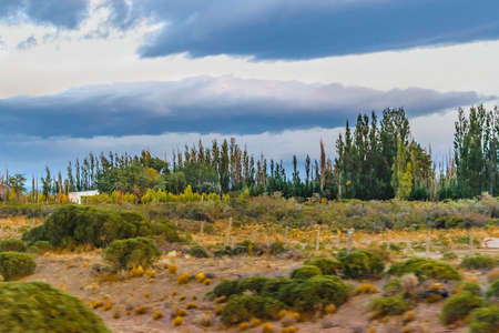 Patagoniana landscape scene at Santa Cruz province, Argentinaの写真素材
