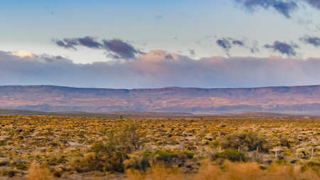 Patagoniana landscape scene at Santa Cruz province, Argentinaの写真素材