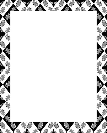 White frame background with decorated design borders.の写真素材