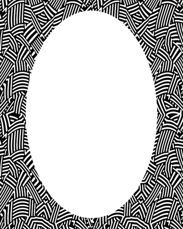 White circle frame background with decorated design bordersの写真素材