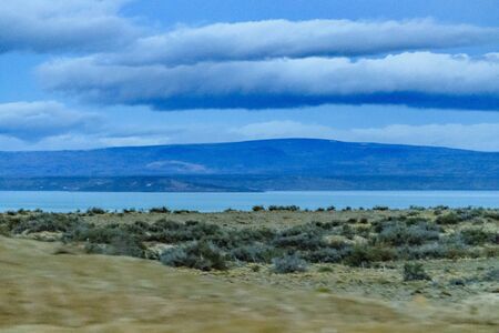 Landscape patagonian scene at Santa Cruz province, Argentinaの写真素材