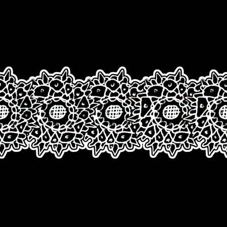 Mixed media technique stars motif hand draw graphic stripe ornate design in black and white colorsの写真素材