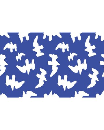Stationery white background with birds silhouette graphic design bordersの写真素材