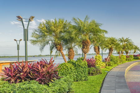 Urban day scene at malecon 2000 in Guayaquil, Ecuador.のeditorial素材