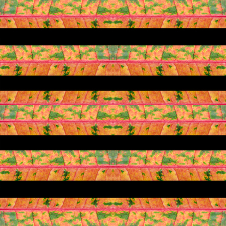 Digital technique abstract geometric horizontal stripes pattern background design in orange and...