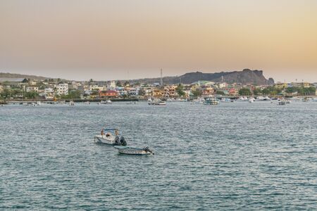 GALAPAGOS, ECUADOR, AUGUST - 2016 - Coastal day scene at urban town in Galapagos Islands, Ecuadorのeditorial素材
