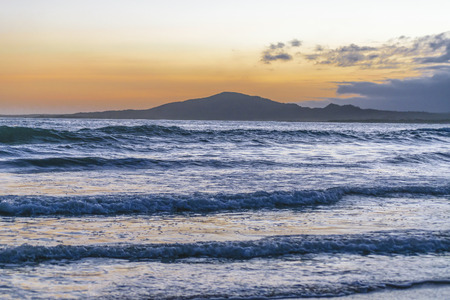 Landscape sunset scene at Isabela island, Galapagos, Ecuador