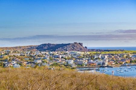 Aerial view of San Cristobal city, Galapagos, Ecuadorの写真素材