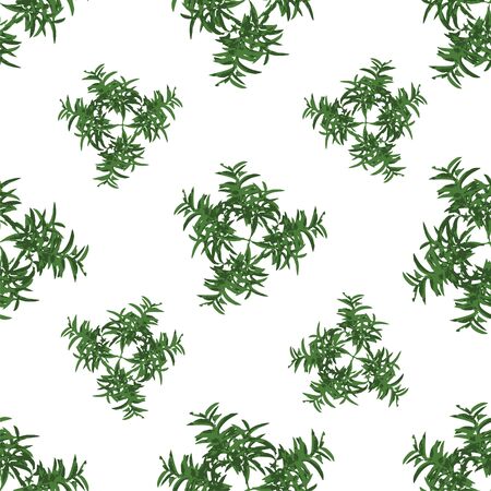 Digital art nature motif seamless pattern design in green and white tonesの写真素材