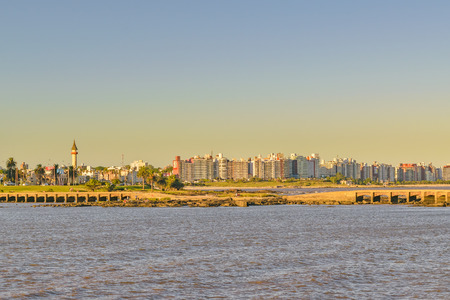 Cityscape day scene view of Montevideo city, Uruguayのeditorial素材