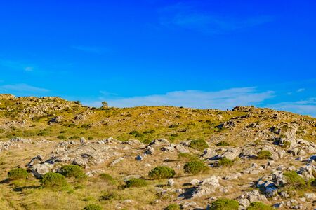 Countryside rocky hill landscape at Lavalleja province, Uruguayの写真素材