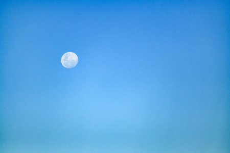 Moonscape day scene with clean blue sky background