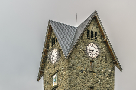 Center civic landmark building at San Carlos de Bariloche, Argentinaの写真素材