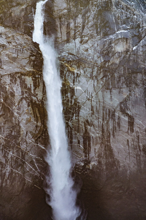 Cascade of queulat mountain at queulat national parkの写真素材