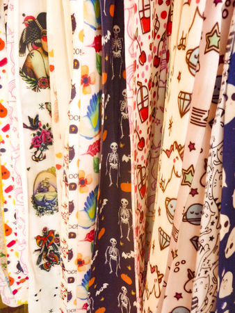 Art print women leggins showed at storeの写真素材