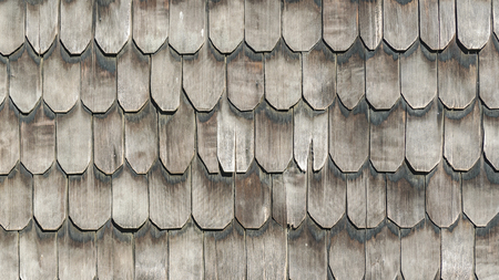 Wooden facade wall house pattern texture with window partの写真素材