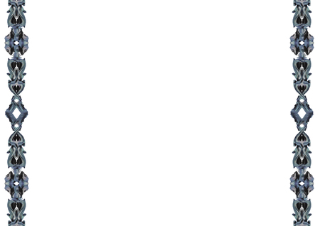 White frame background with decorated design borders.の写真素材