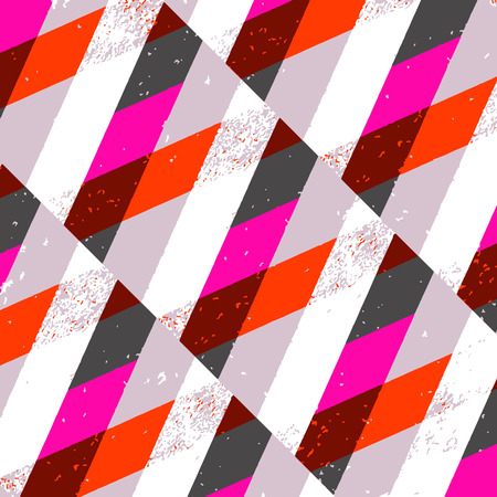 Digital art technique modern stripe geometric pattern in mixed colors and grunge texture surface.の写真素材