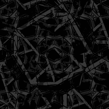 Digital abstract geometric seamless pattern design in grey colorsの写真素材