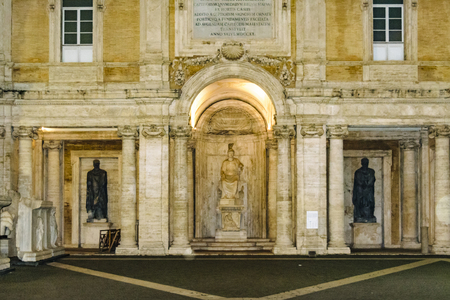 ROME, ITALY, JANUARY - 2018 - Exterior view of capitoline museum at Rome city, Italyのeditorial素材