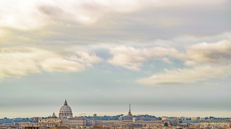 Rome cityscape aerial view from monte pincio viewpointの写真素材