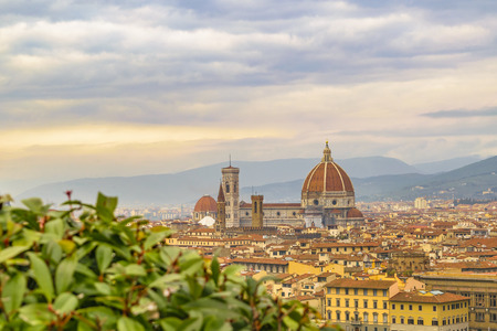 Aerial cityscape view of florence cityの写真素材